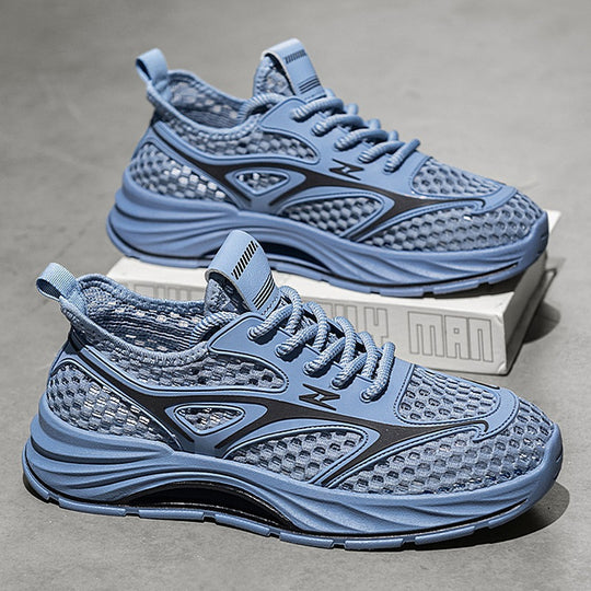 Damen leichte Sport Sneakers mit atmungsaktivem Mesh-Obermaterial und dämpfender Sohle EB