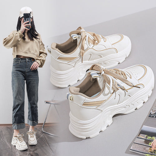 Damen Sportliche Chunky Sneakers mit atmungsaktiver Mesh-Oberfläche und starker Dämpfung EB