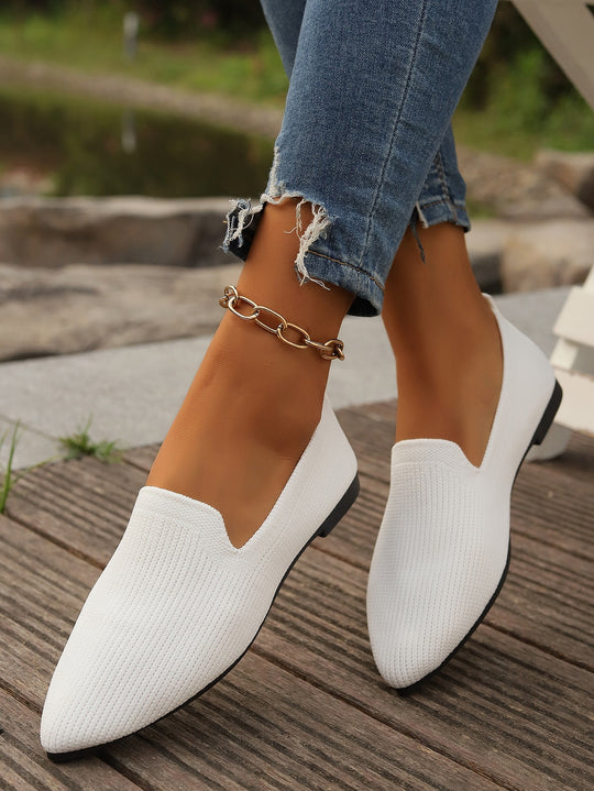 Damen Bequeme Slip-On Schuhe mit atmungsaktivem Gewebe EB