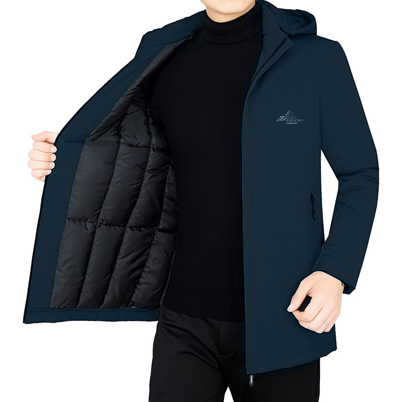 Herren Kapuzenparka mit gesteppter Thermofütterung und winddichter Außenhülle EB