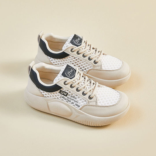 Damen Atmungsaktive Sneakers mit elastischer Schnürung und stabiler Sohle EB