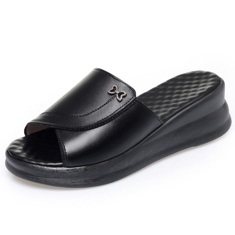 Damen Bequeme Plattform-Riemensandalen mit stilvollem Detail EB
