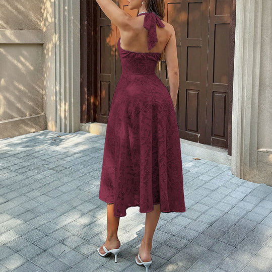 Damen Maxikleid mit tiefem V-Ausschnitt und floralem Muster EB