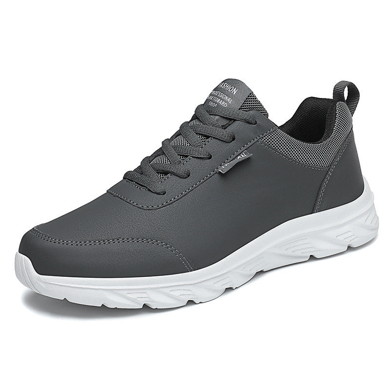 Herren nan schlanker City-Sneaker mit wasserabweisender Kunstlederoberfläche, stoßabsorbierender EVA-Zwischensohle und gepolstertem Fersenkragen EB
