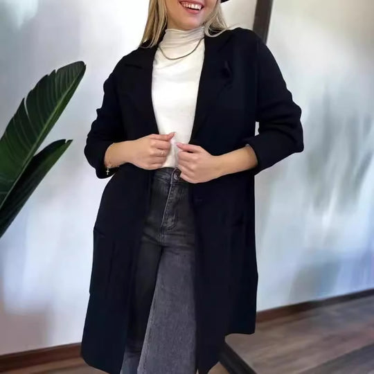 Damen Elegante und bequeme Übergangsjacke mit praktischen Taschen EB