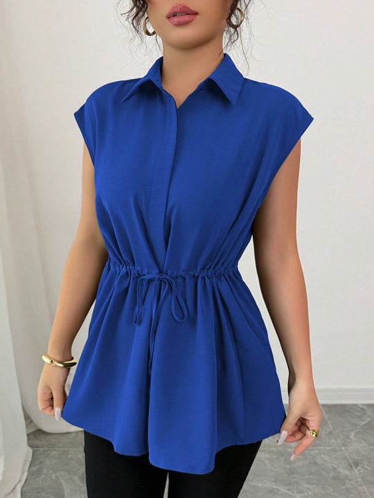 Damen lässige Bluse mit tailliertem Schnitt EB