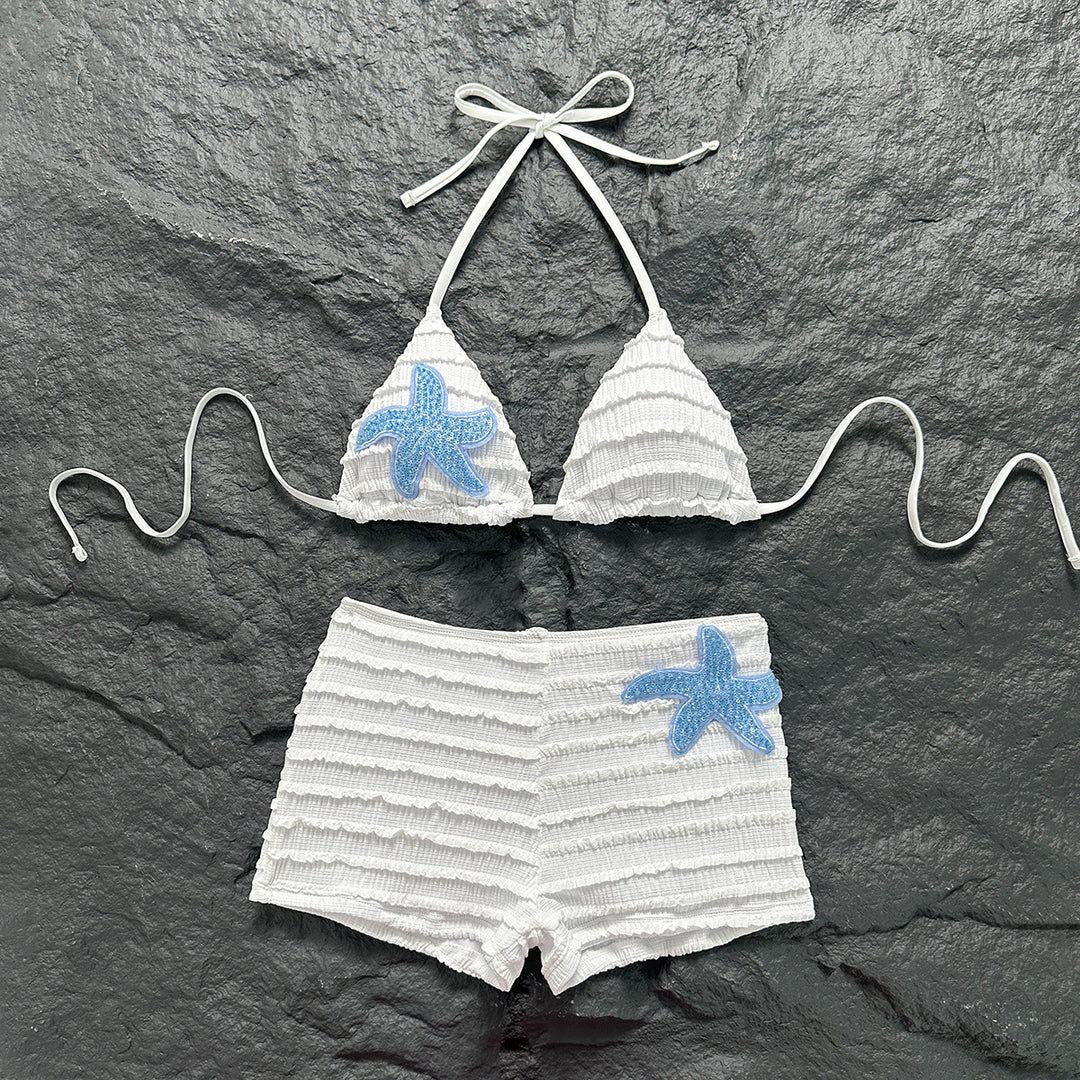 Damen Bikini mit Rüschendesign und bezaubernden Applikationen EB