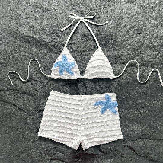 Damen Bikini mit Rüschendesign und bezaubernden Applikationen EB