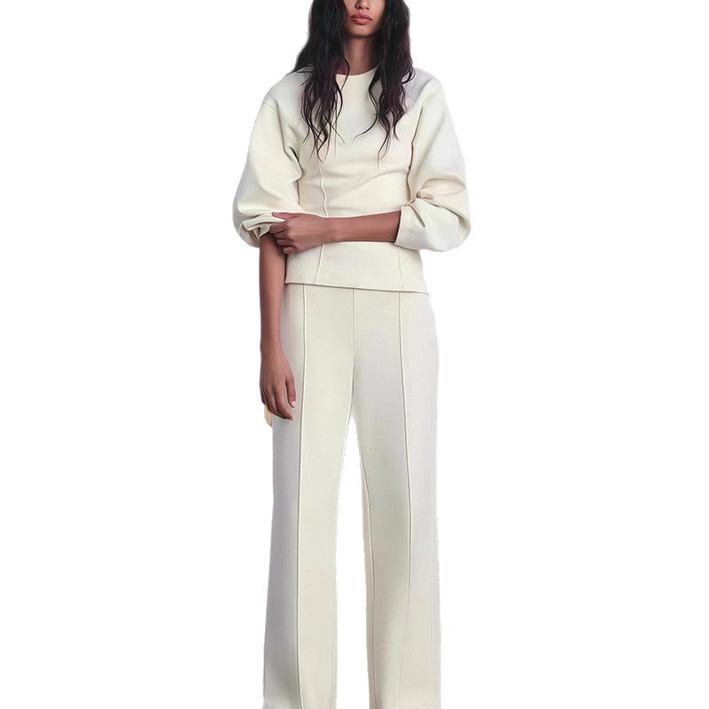 Damen Modisches Oversized-Set mit Ballonärmeln und eleganten Schnitt EB