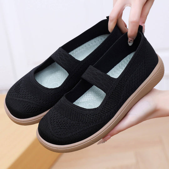 Damen Bequeme Slipper mit elastischem Riemen und atmungsaktivem Obermaterial EB