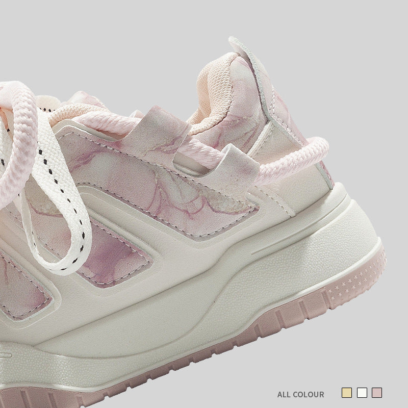 Damen Sportliche Sneakers mit innovativer Oberflächenstruktur und elastischer Schnürung EB