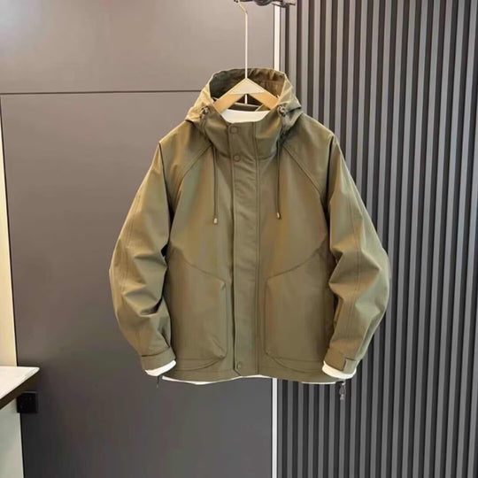 Herren technische Wetterjacke mit verstellbarer Kapuze EB