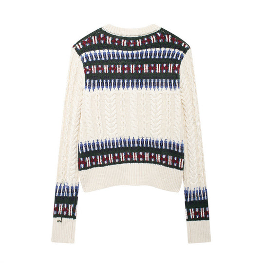 Damen Strickjacke mit Norweger-Muster EB