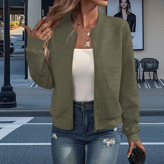 Damen Freizeitjacke mit strukturiertem Design und praktischen Taschen EB