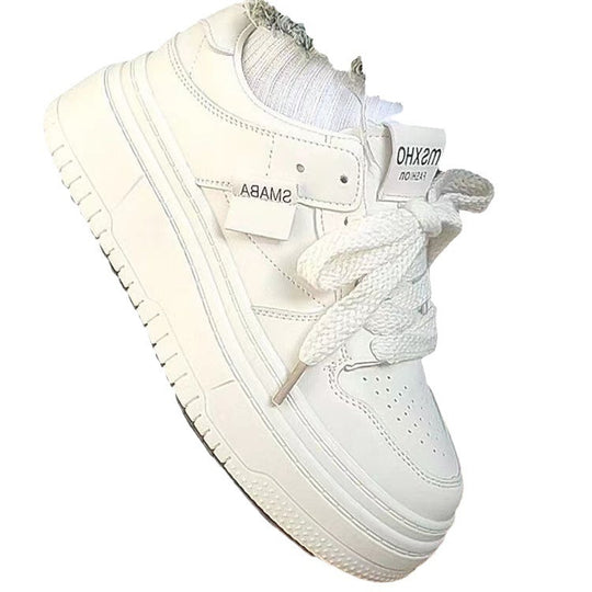 Damen Plattform Sneakers mit sportlichem Design und dämpfender Sohle EB