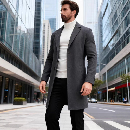 Herren eleganter Wollmantel EB
