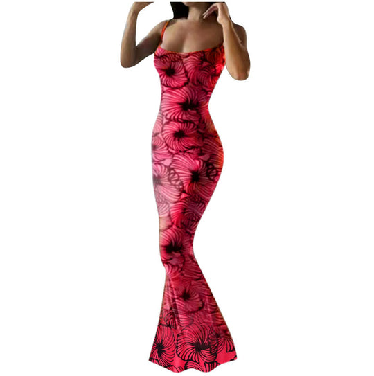Damen Elegantes Maxikleid mit floralem Print EB