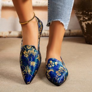 Damen Ballerinas mit eleganter Tweed-Oberfläche EB