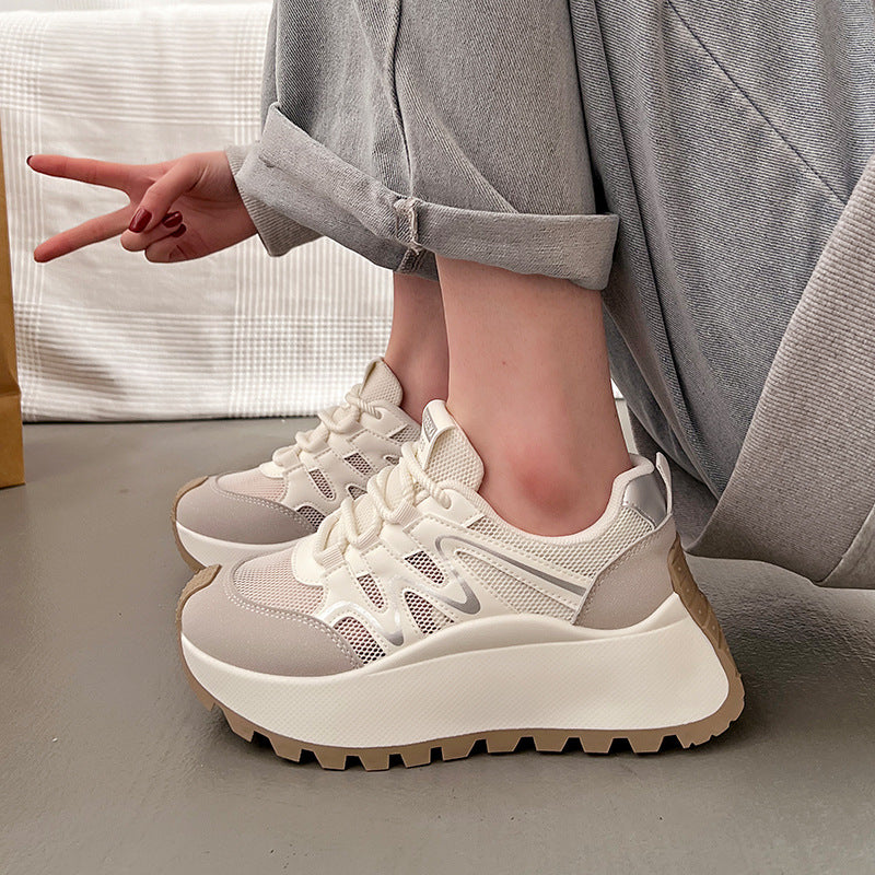 Damen Sportliche Chunky Sneakers mit atmungsaktiver Mesh-Oberfläche und komfortabler Dämpfung EB
