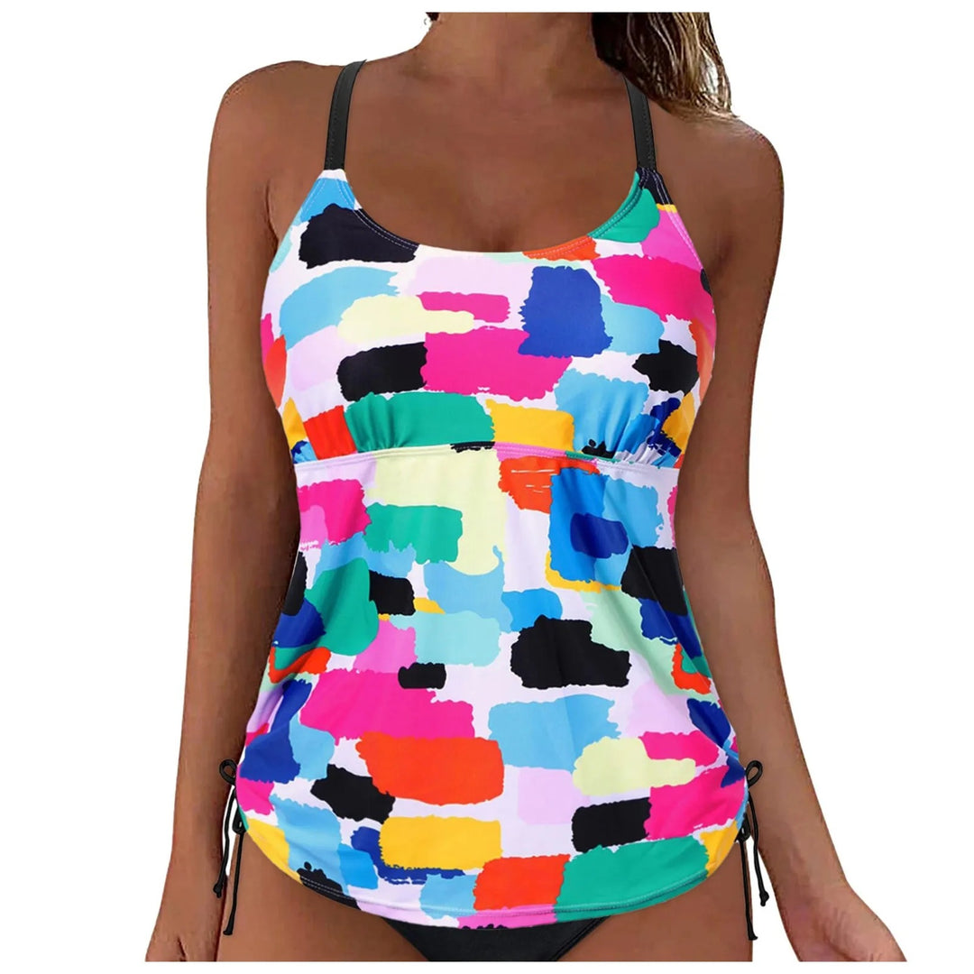 Damen lässiges Tankini-Oberteil mit Schnürung EB