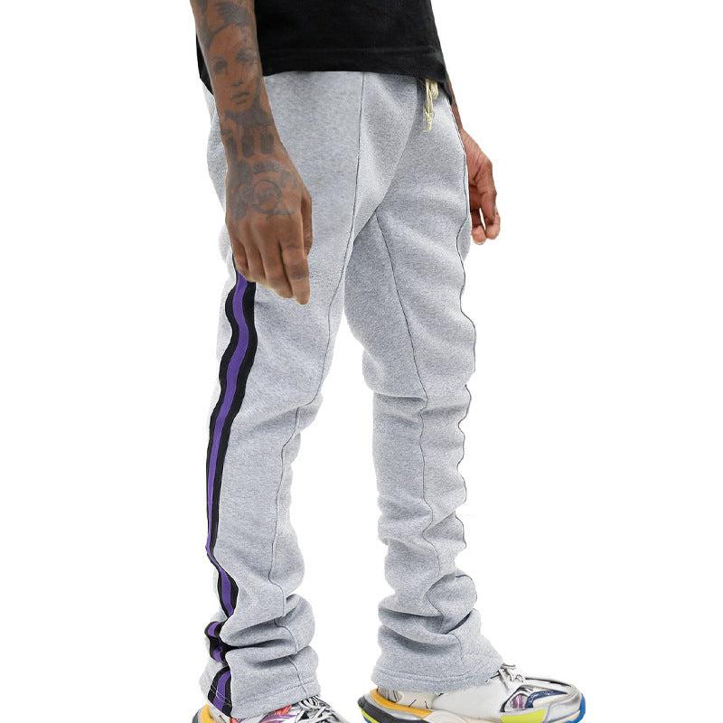 Herren nan schmal zulaufende Sweatpants mit sichtbarer Mittelnaht, elastischem Tunnelzugbund und lässigem Tapered Cut EB
