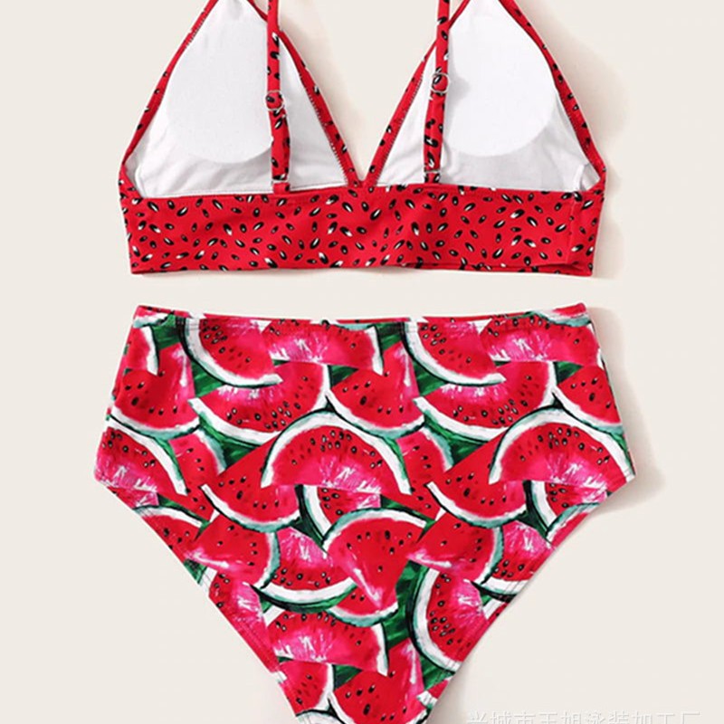 Damen Bikini-Set mit fruchtigem Ananas-Design EB