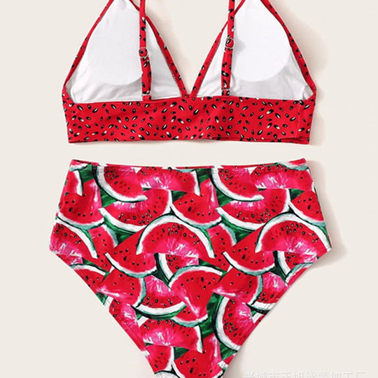 Damen Bikini-Set mit fruchtigem Ananas-Design EB