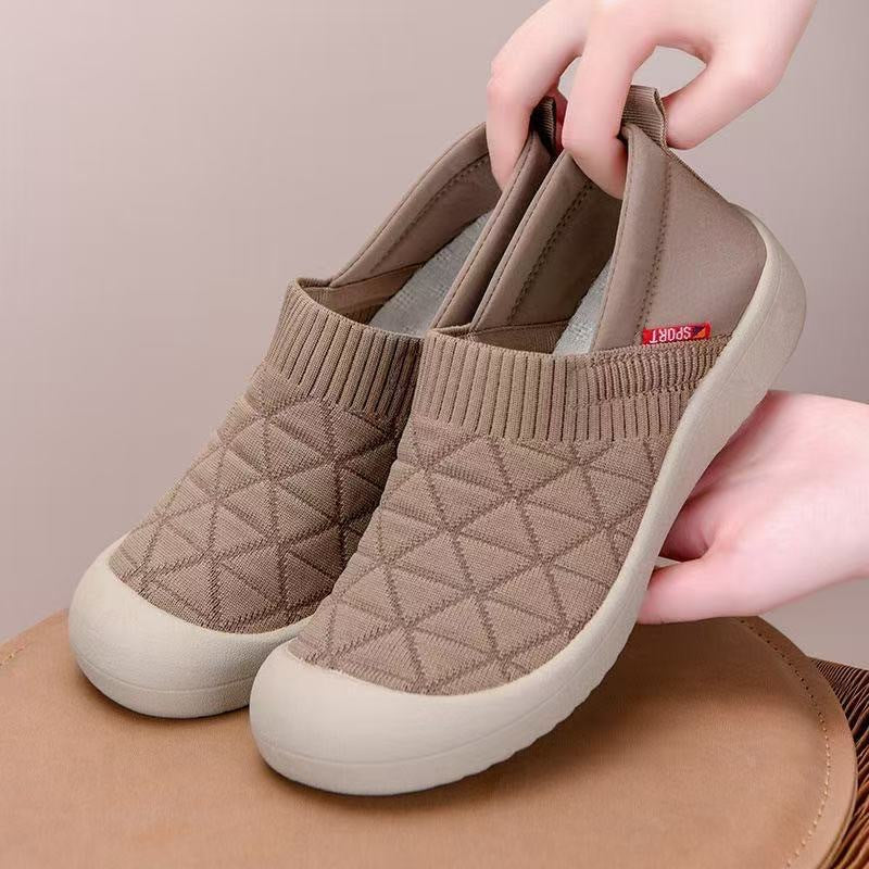 Damen Atmungsaktive Slip-On Freizeitschuhe mit rutschfester Sohle EB