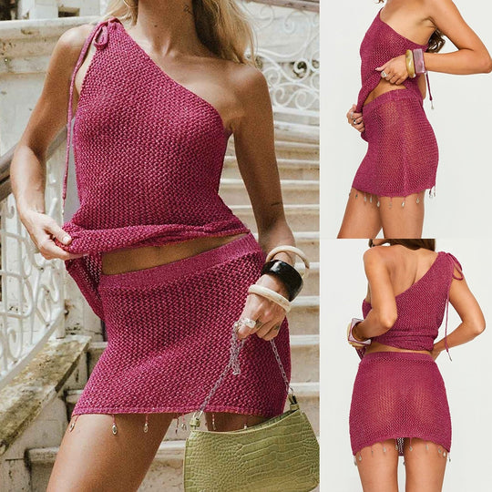 Damen Baderock und Strickjacke EB