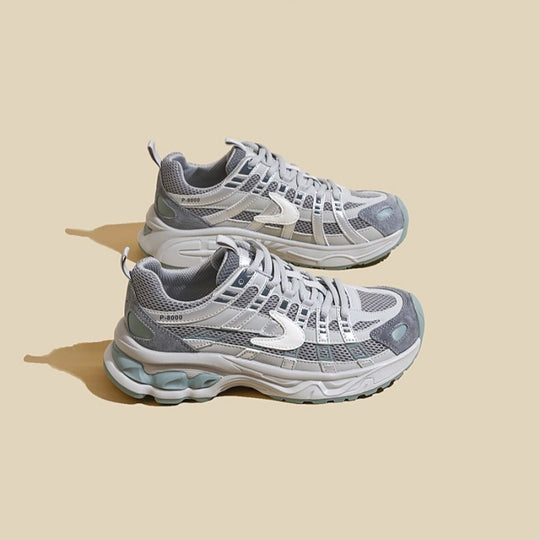 Damen Bequeme Sport-Sneaker mit atmungsaktiver Mesh-Oberfläche und dämpfender Sohle EB
