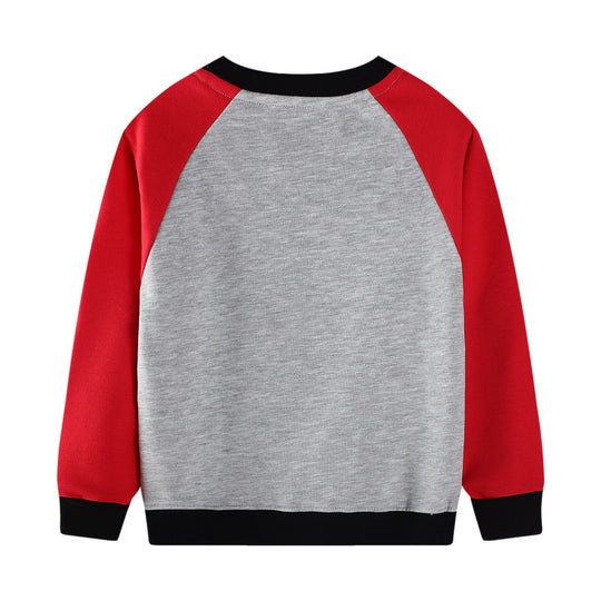 Buben Sweatshirt mit kreativem Bagger-Motiv EB