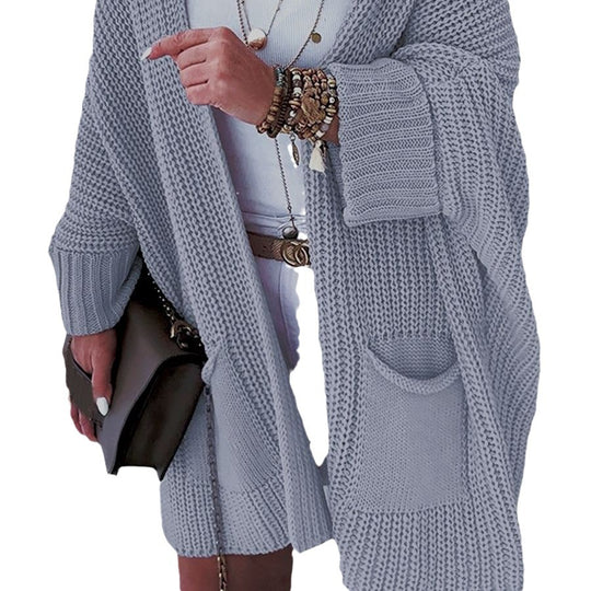 Damen Grober Strick-Cardigan EB