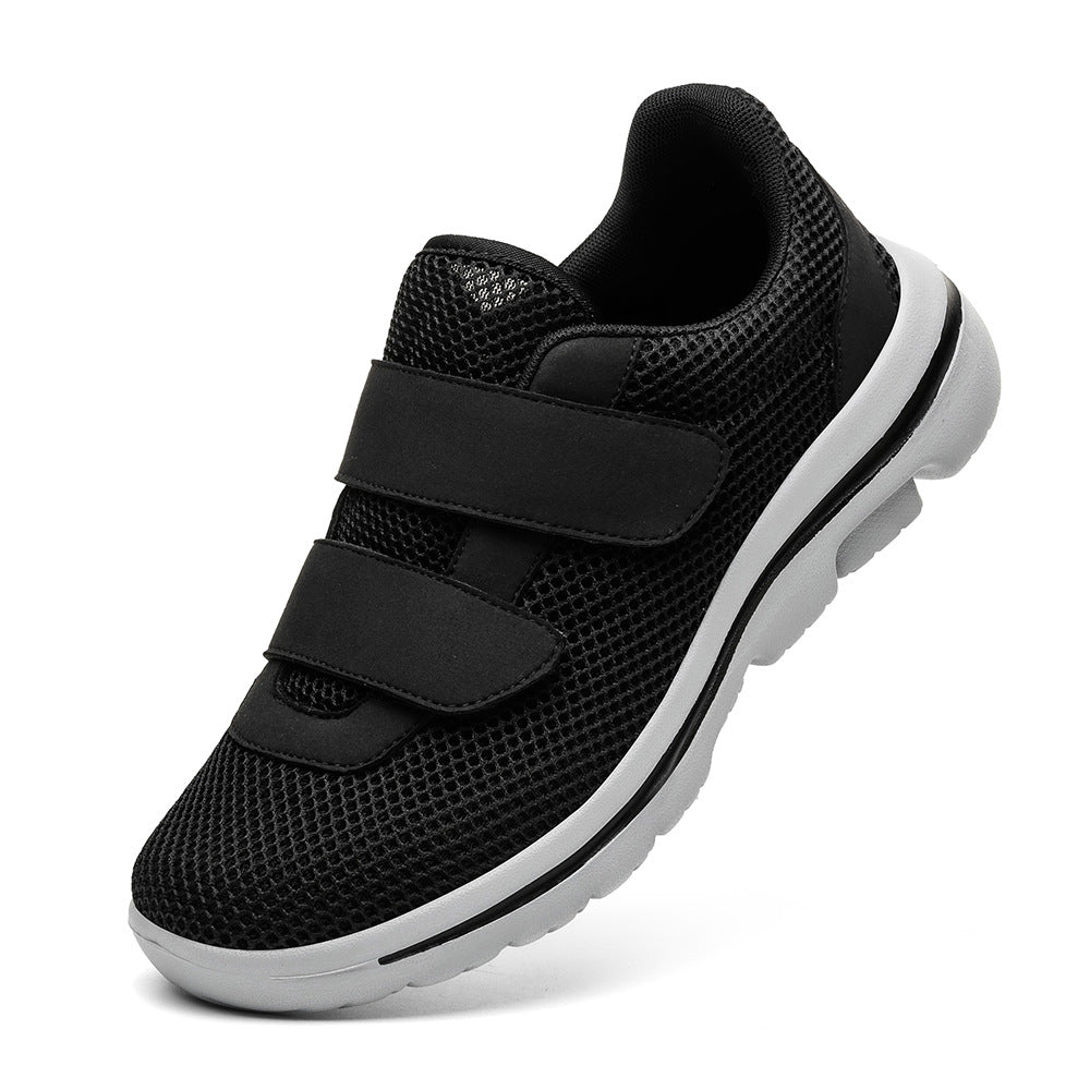Damen Sportliche Klettverschluss Sneaker mit atmungsaktiver Oberflächenstruktur EB