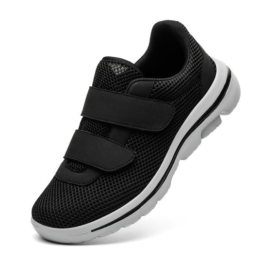 Damen Sportliche Klettverschluss Sneaker mit atmungsaktiver Oberflächenstruktur EB