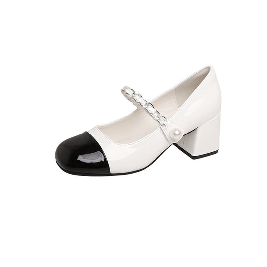 Damen Elegante Slingback-Pumps mit Perlenakzent EB