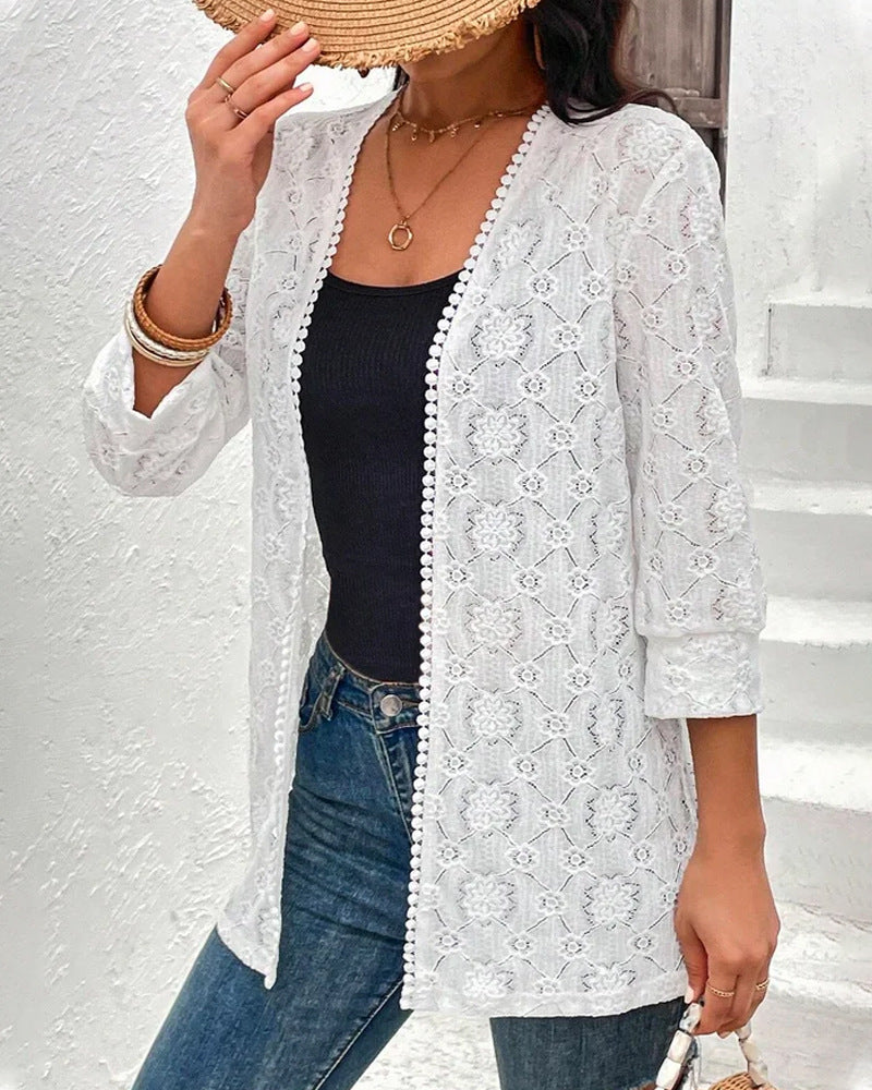 Damen Spitze Cardigan Heidi-Mode