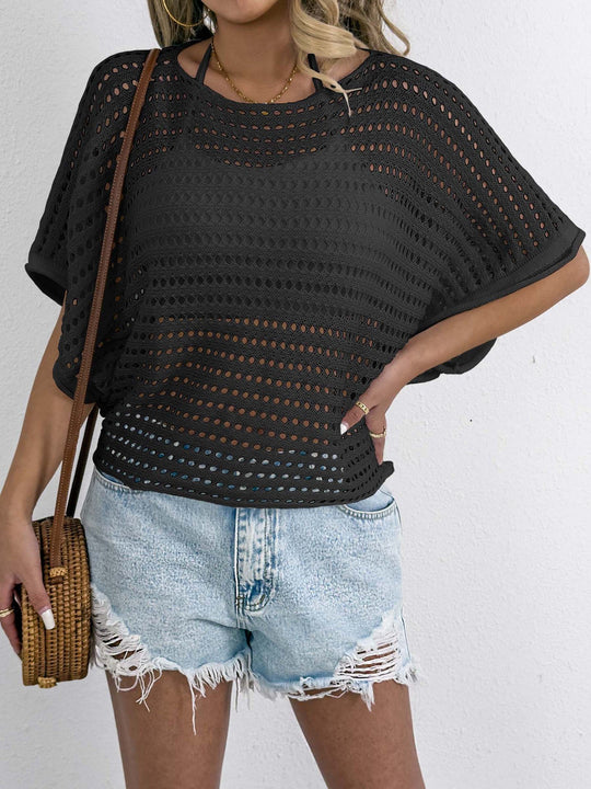Damen luftiges Netz-T-Shirt EB
