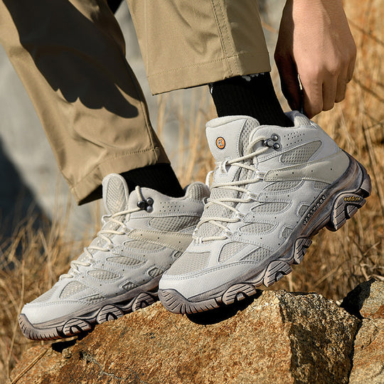 Herren robuste Trekkingstiefel mit wasserdichtem Wildleder‑Mesh, griffiger Offroad‑Profilsohle und verstärkter Zehenkappe EB