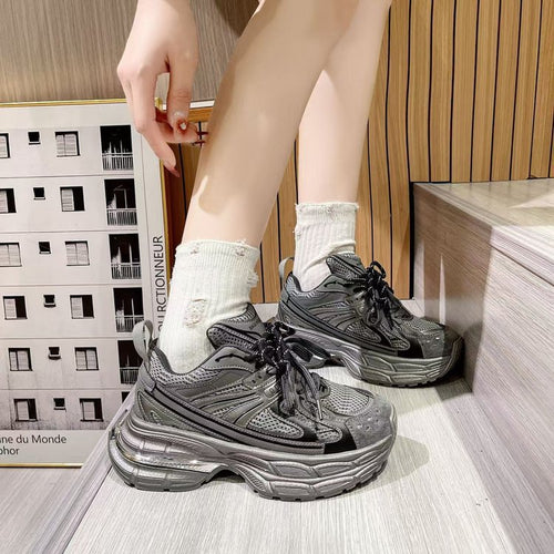 Damen Multifunktionale Sport Sneakers mit stoßdämpfender Sohle und atmungsaktivem Mesh-Obermaterial EB