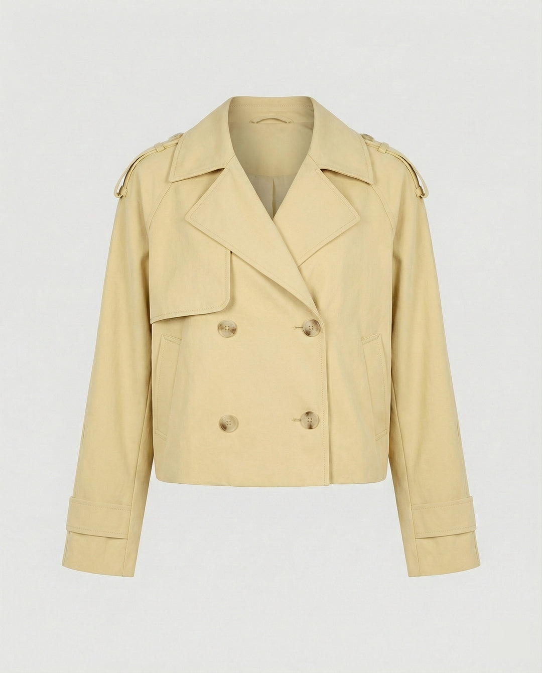 Damen Lederjacke Kurz Locker Geschnitten PU-Leder Stylische Übergangsjacke