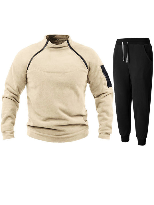 Herren Funktions-Fleecejacke mit elastischen Sporthosen EB