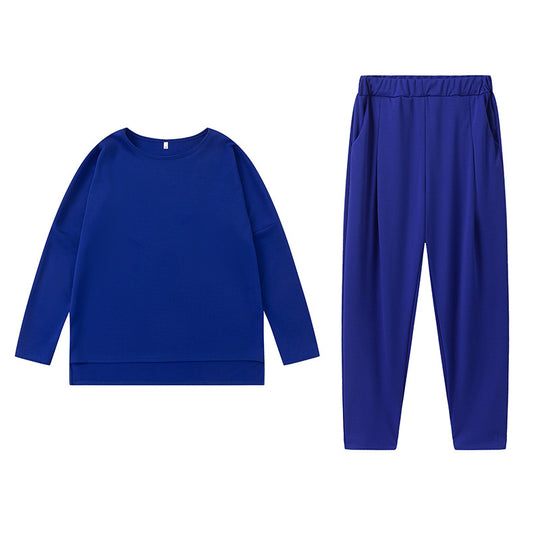 Damen Sportliches Sweat-Outfit mit elastischem Bund und geräumigen Taschen EB