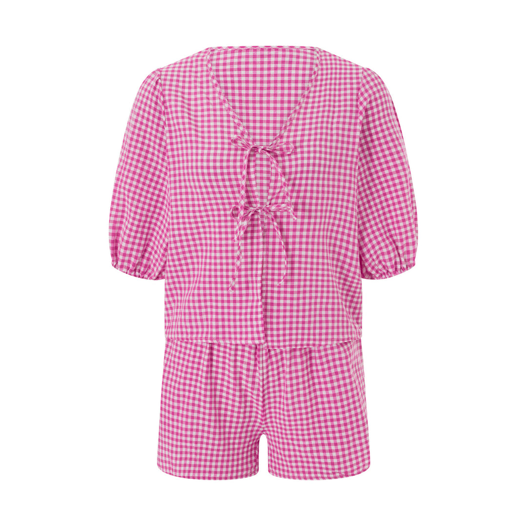 Damen kariertes Freizeit-Set EB