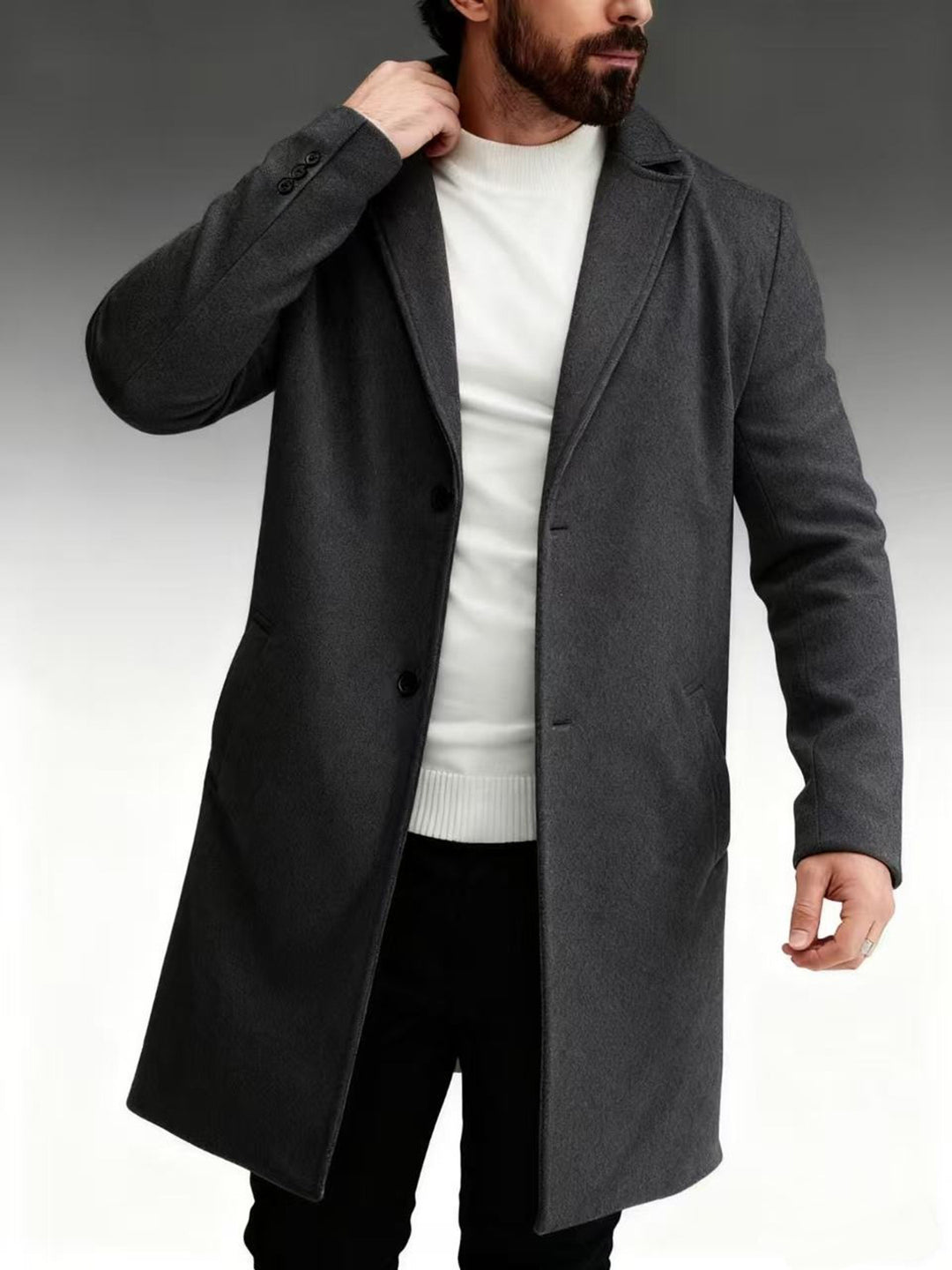 Herren klassischer und eleganter Wintermantel EB