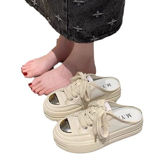 Damen modische Slip-On Sneakers mit dämpfender Sohle und luftiger Mesh-Oberfläche EB