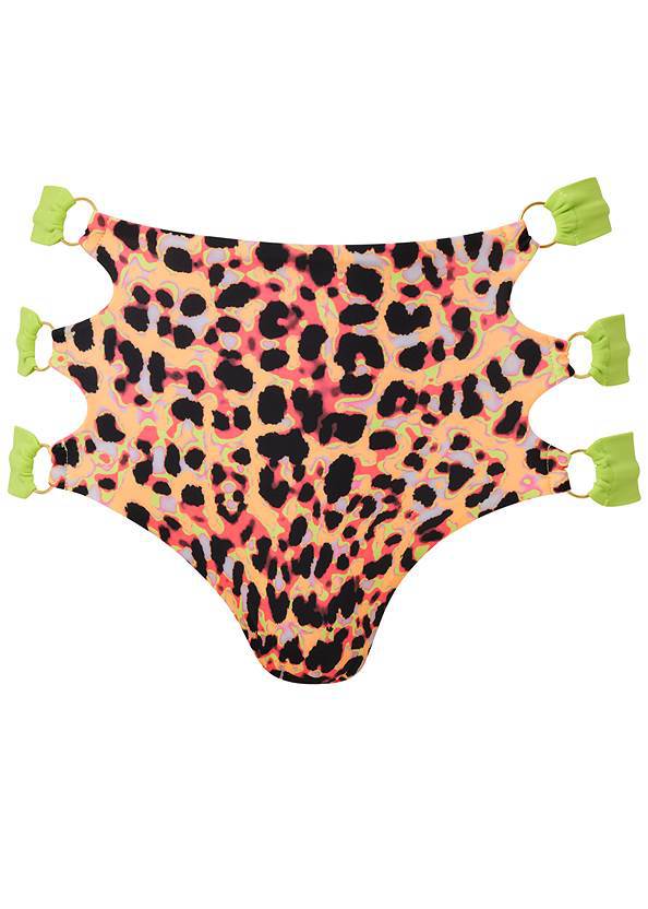 Damen Hoch tailliertes Bikini-Set mit modischem Leopardenmuster und aufregendem Schnitt EB