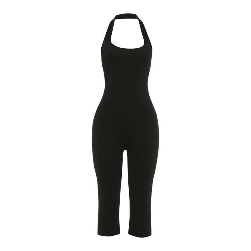 Damen Eleganter und figurbetonter Jumpsuit mit hochgeschlossenem Kragen EB