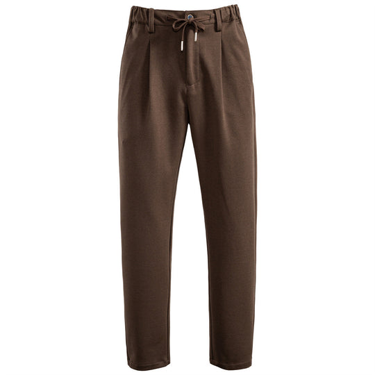 Herren Chinohose mit verstellbarem Bund und Faltenstruktur EB