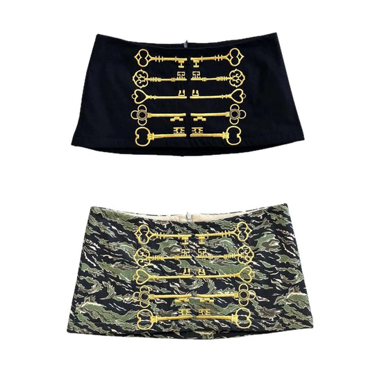 Damen Minirock mit einzigartigem Schlüssel-Design EB