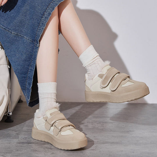 Damen Sportliche Sneaker mit praktischem Klettverschluss und weichem Futtermaterial EB
